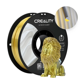 Купить PLA Filament (пластик) для 3D принтера CREALITY шелковый блеск 1кг, 1.75мм, серебристо золотой - фото 1