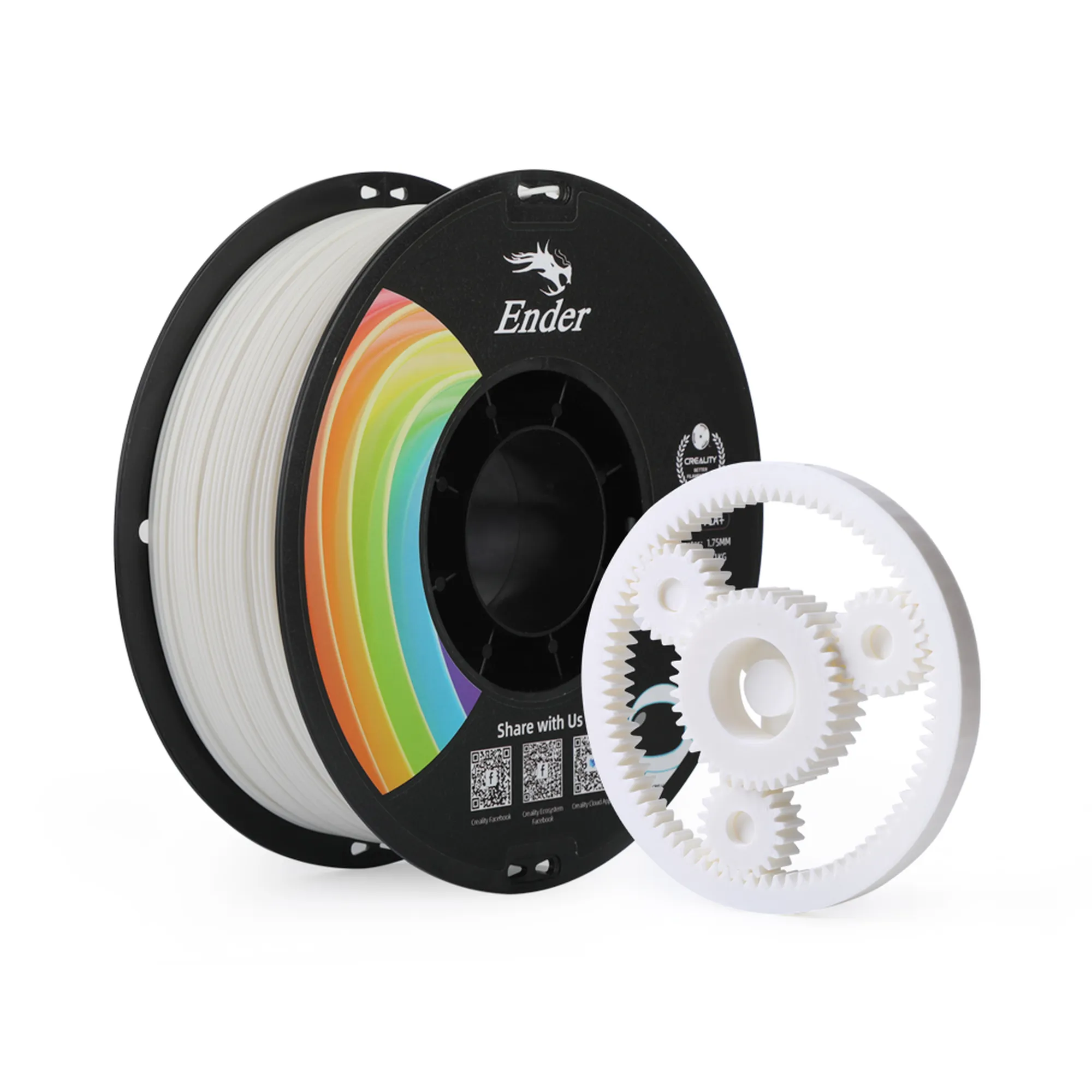 Купити PLA+ Filament (пластик) для 3D принтера CREALITY 1кг, 1.75мм, білий - фото 2