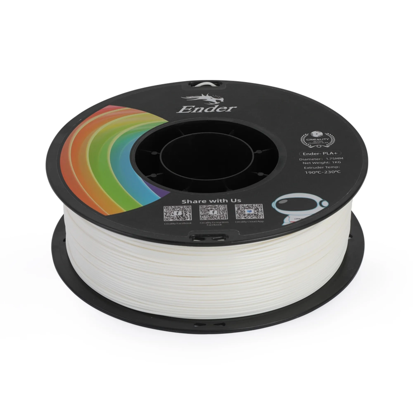 Купити PLA+ Filament (пластик) для 3D принтера CREALITY 1кг, 1.75мм, білий - фото 4
