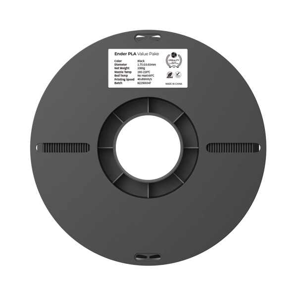 Купить PLA Filament (пластик) для 3D принтера CREALITY 2x1кг, 1.75мм, черный и белый - фото 6