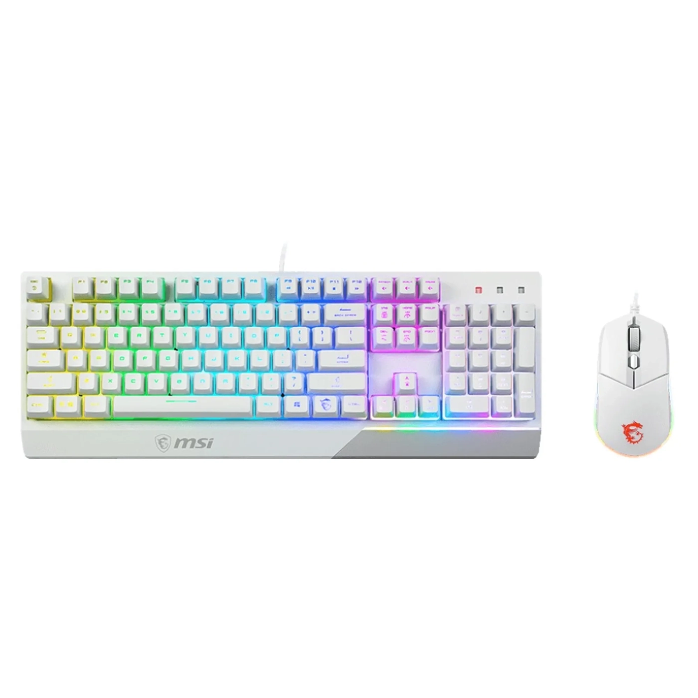 Купить Комплект клавиатура и мышь MSI Vigor GK30 Combo UA White - фото 1