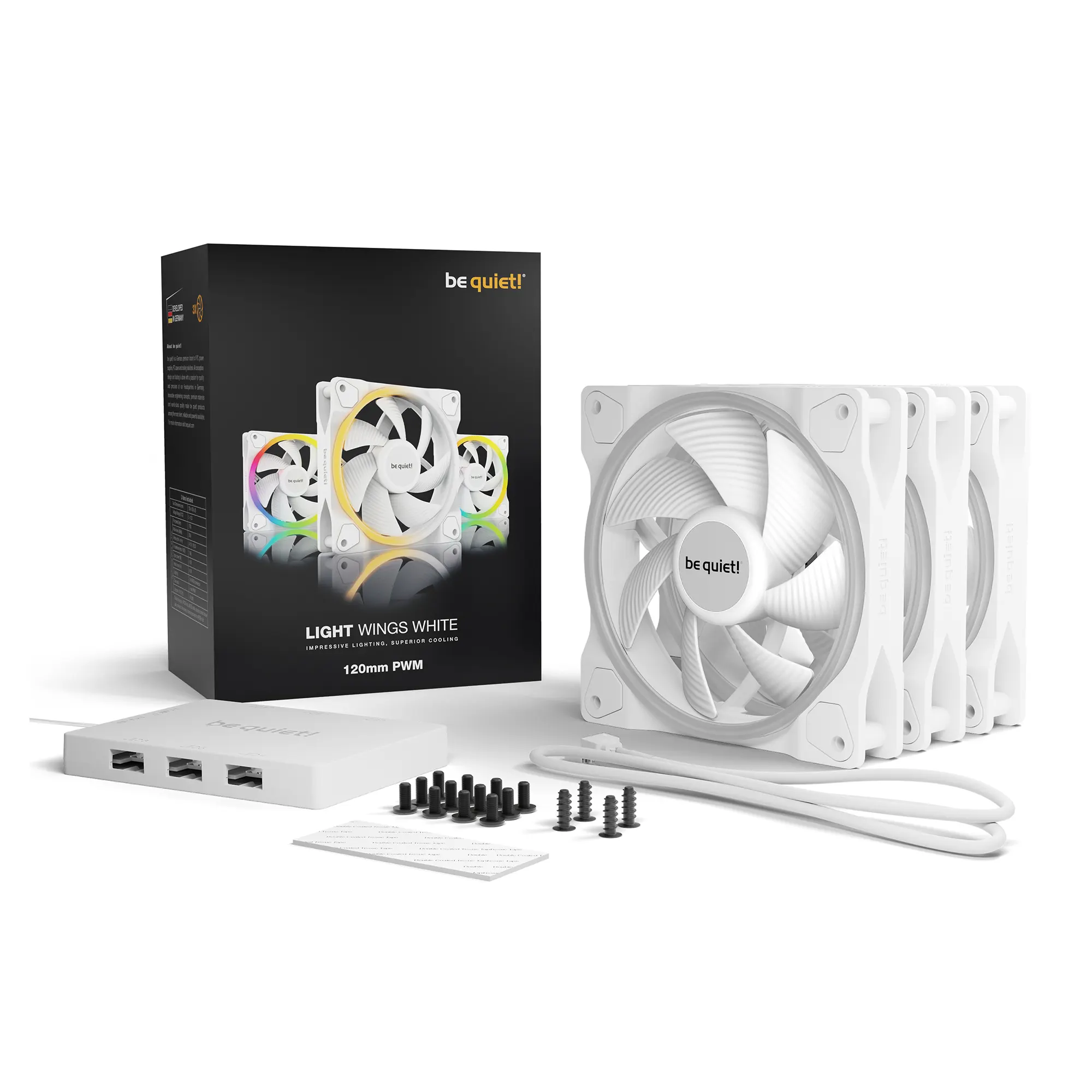 Купити Вентилятор be quiet! Light Wings White 120 mm PWM Triple Pack (BL100) - фото 5