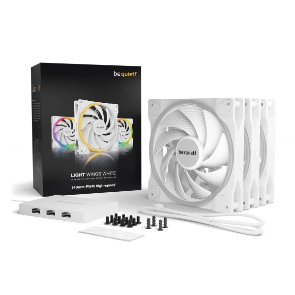 Купить Вентилятор be quiet! Light Wings White 140 mm PWM high-speed 3 pcs (BL103) - фото 5