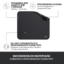 Купити Ігрова поверхня Logitech Mouse Pad Studio Series Graphite - фото 4