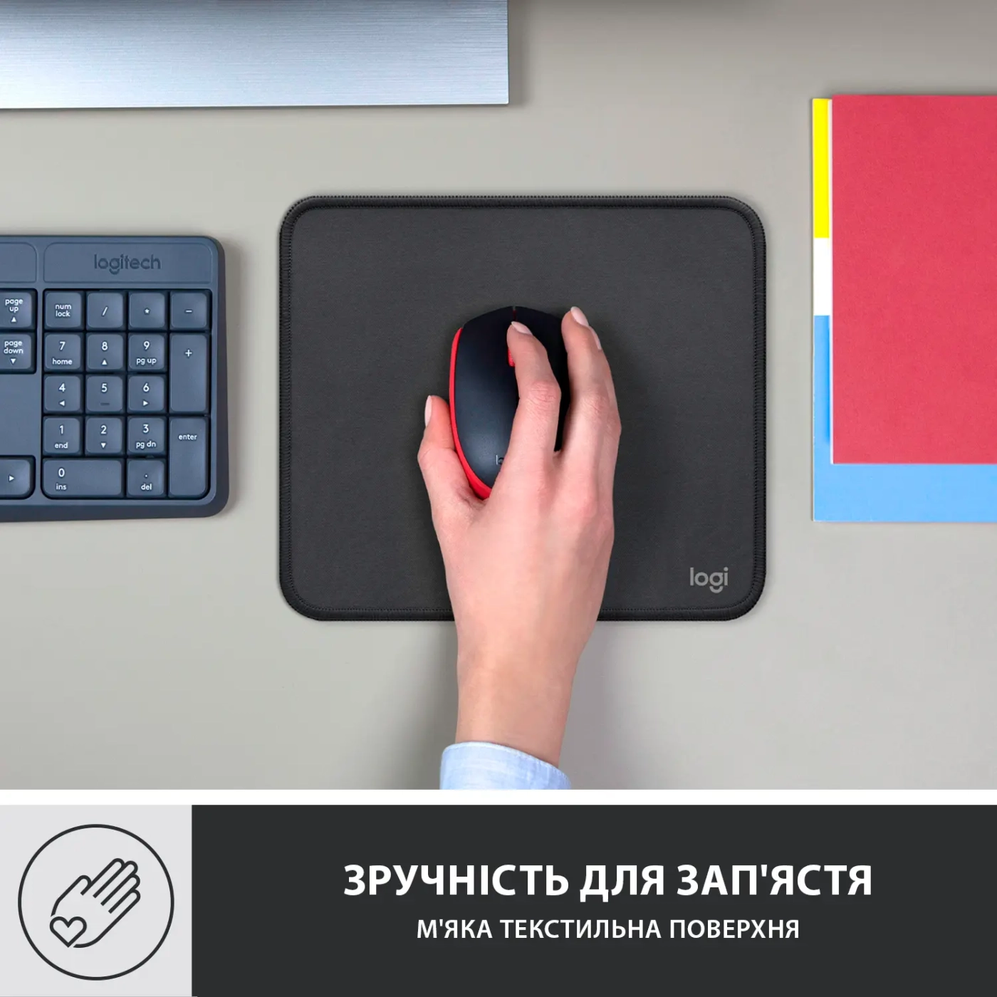 Купити Ігрова поверхня Logitech Mouse Pad Studio Series Graphite - фото 6