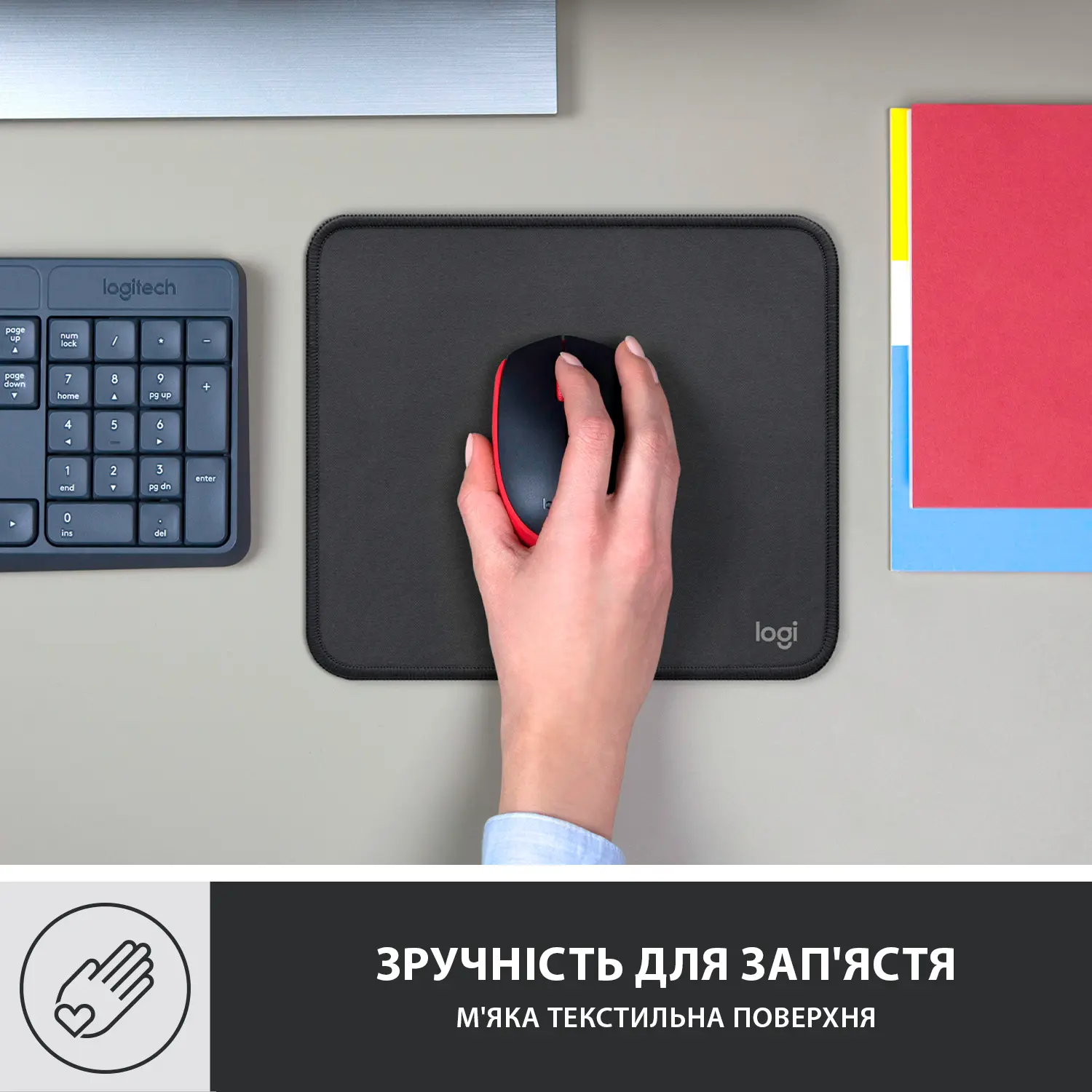 Купити Ігрова поверхня Logitech Mouse Pad Studio Series Graphite - фото 6
