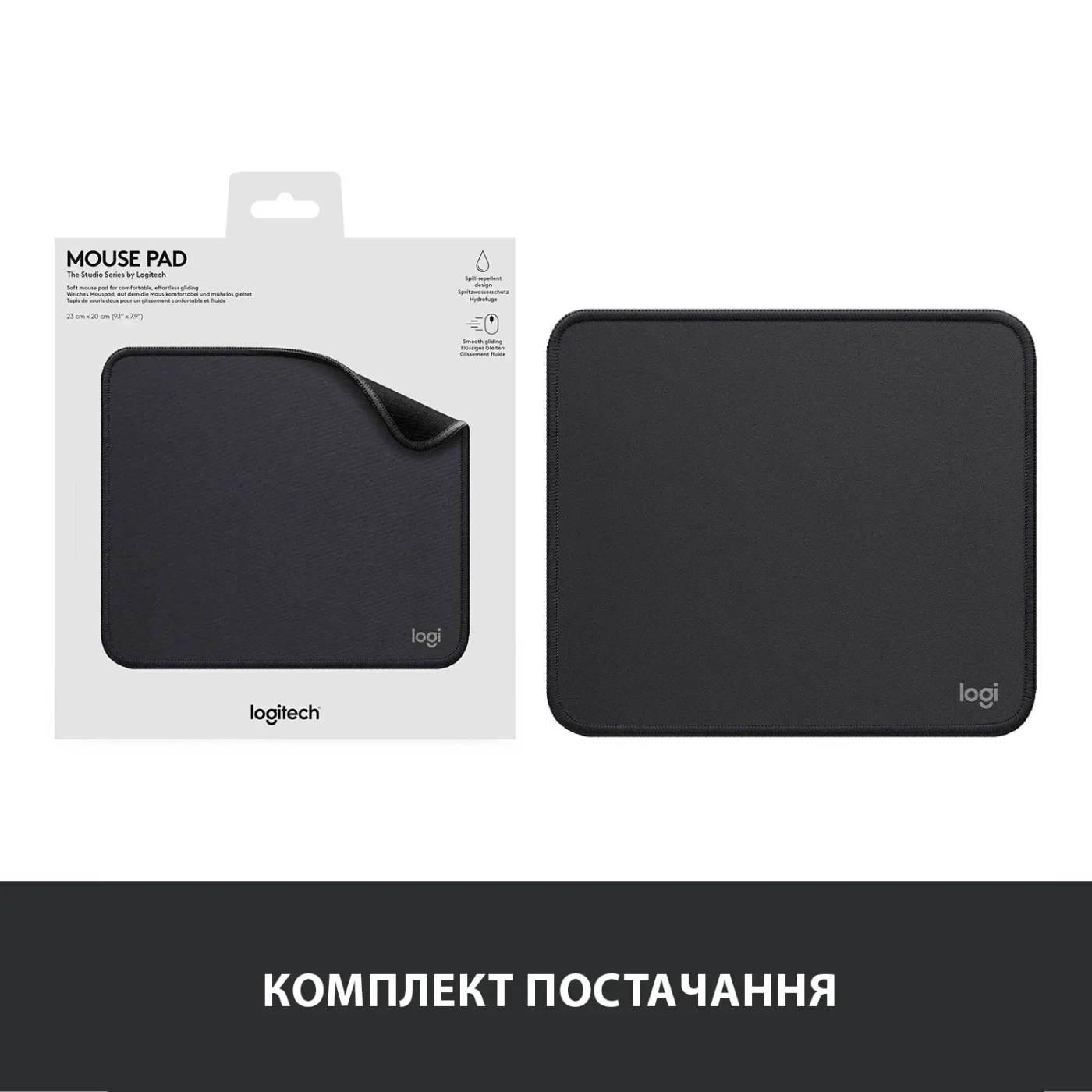 Купити Ігрова поверхня Logitech Mouse Pad Studio Series Graphite - фото 8