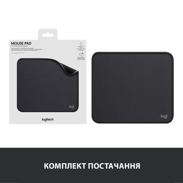 Купити Ігрова поверхня Logitech Mouse Pad Studio Series Graphite - фото 8