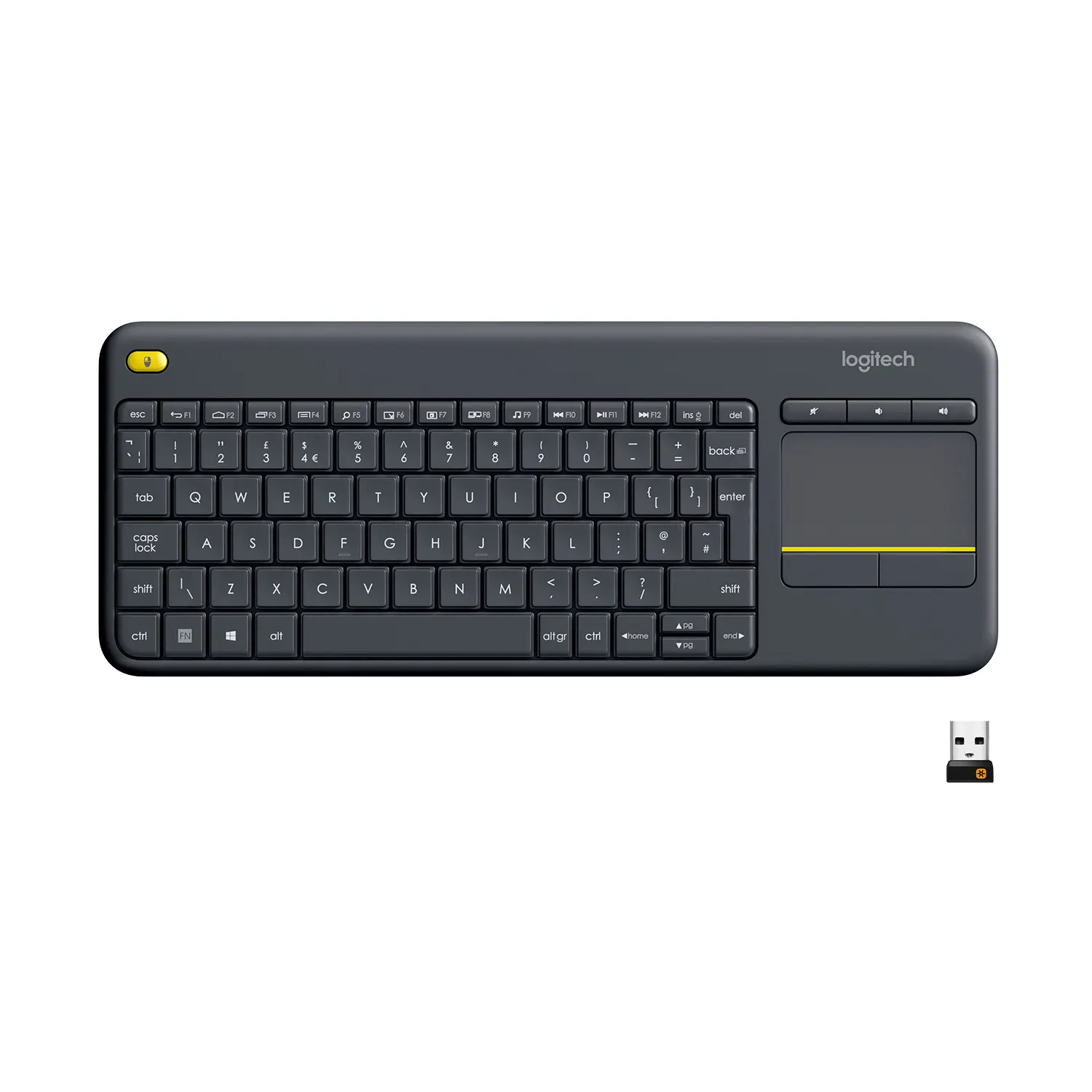 Купить Клавиатура Logitech K400 Plus Wireless Touch Black - фото 1