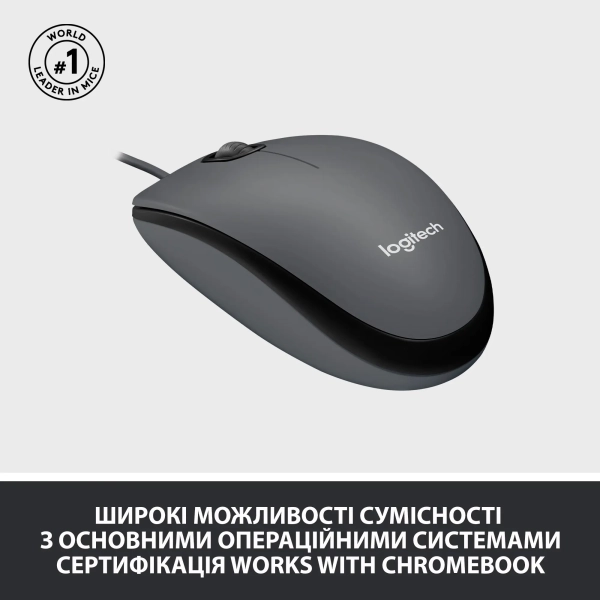 Купити Мишка Logitech M100 Black - фото 4