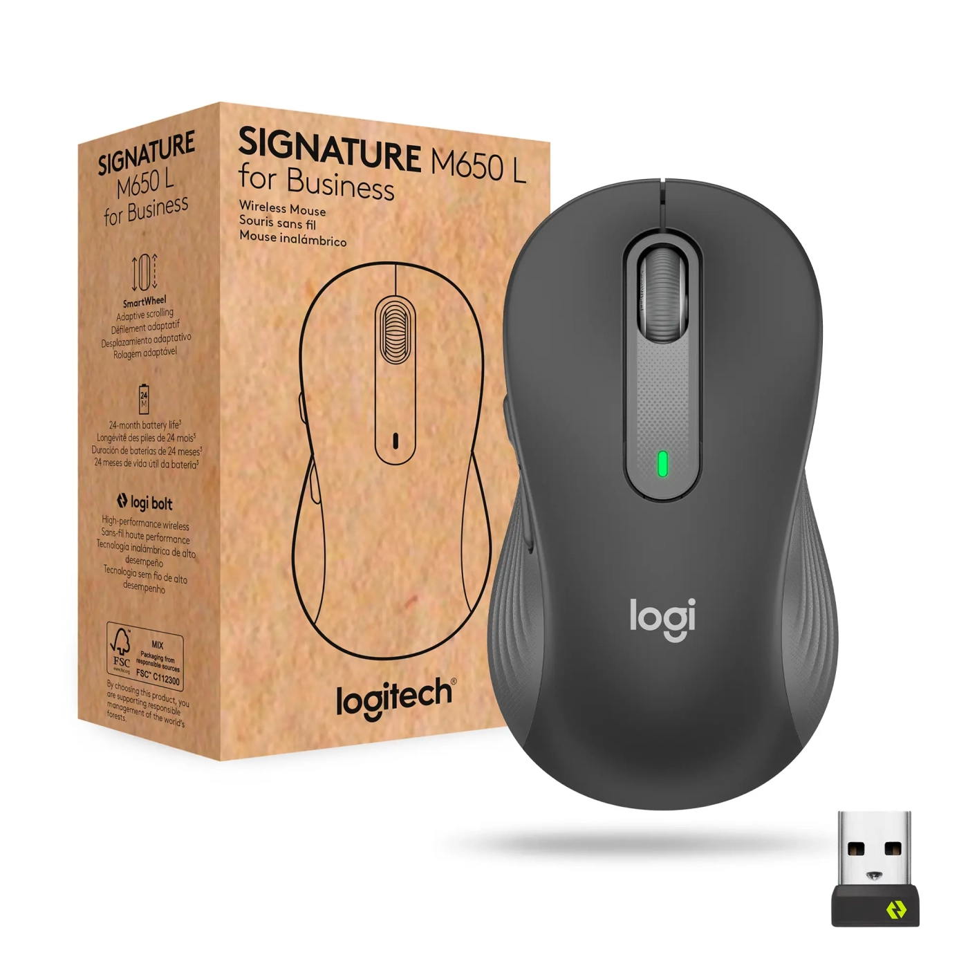 Купити Мишка Logitech Signature M650 L Graphite - фото 1