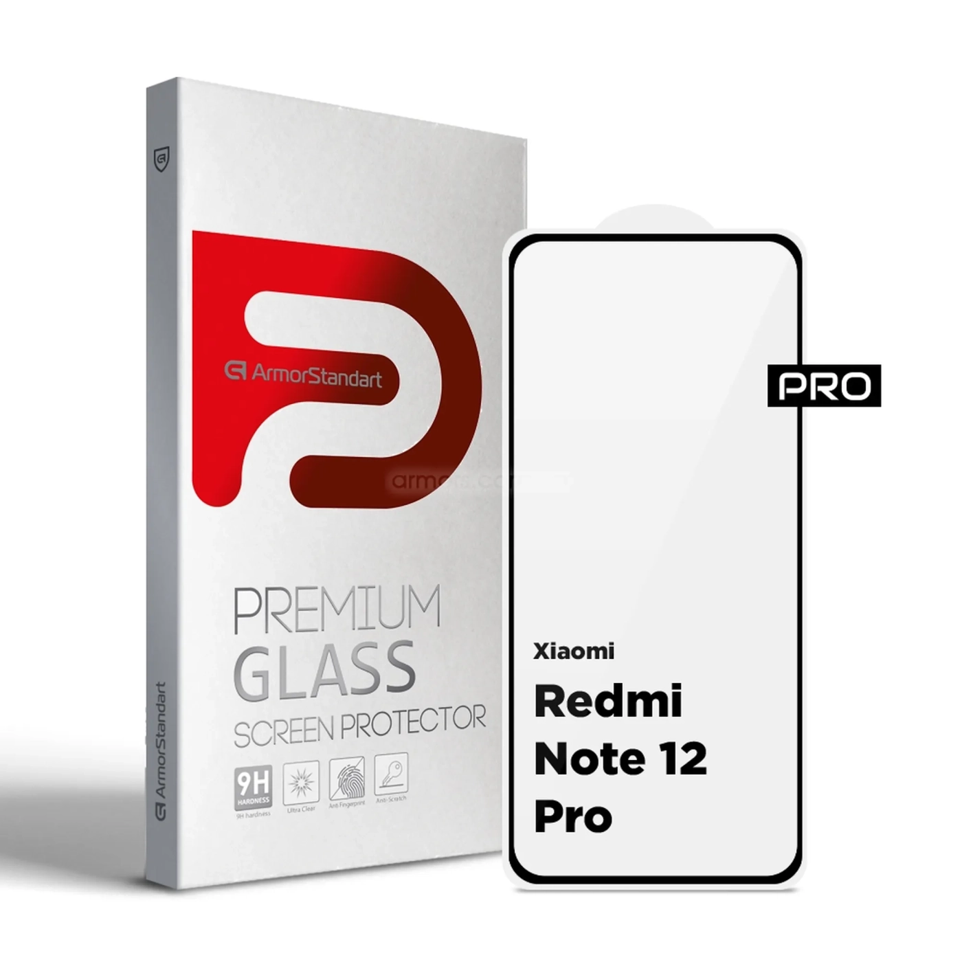 Купить Защитное стекло ArmorStandart Pro для Xiaomi Redmi Note 12 Pro / 12 Pro Plus Black - фото 1