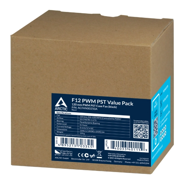 Купить Вентилятор Arctic F12 PWM PST 5-Pack (ACFAN00250A) - фото 4