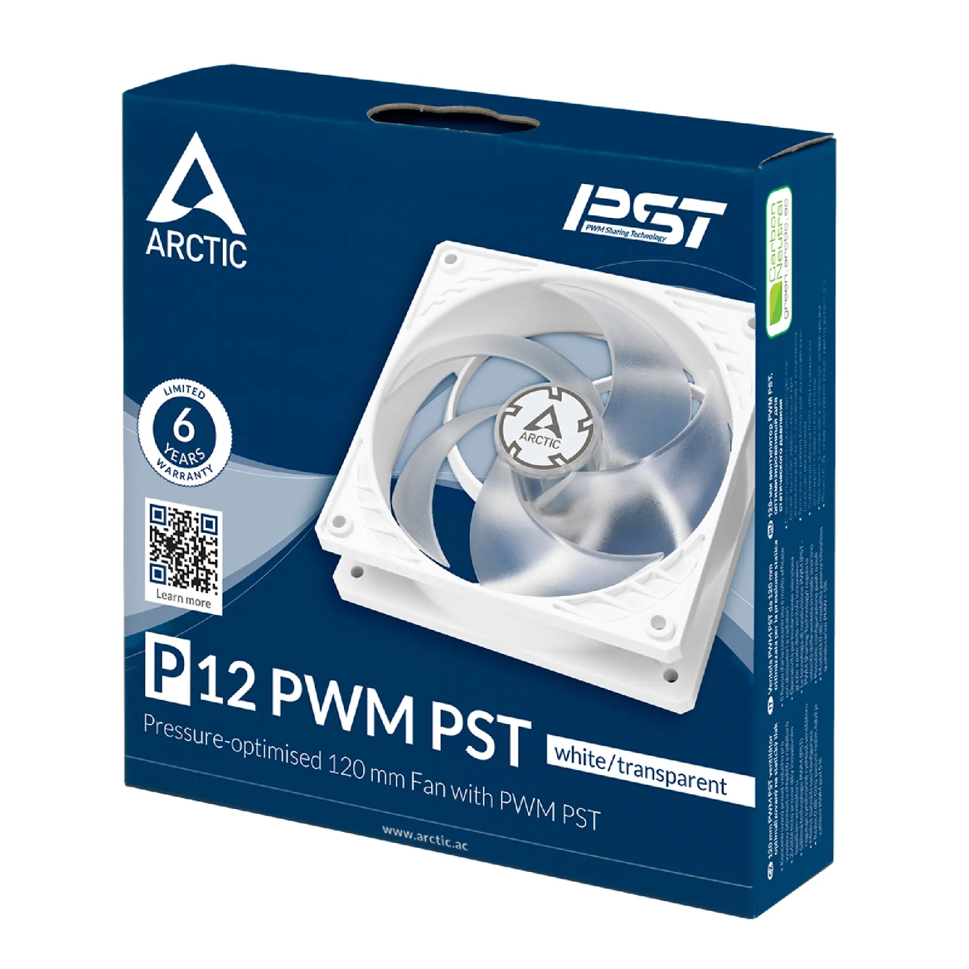 Купить Вентилятор Arctic P12 PWM PST White/Transparent (ACFAN00132A) - фото 5