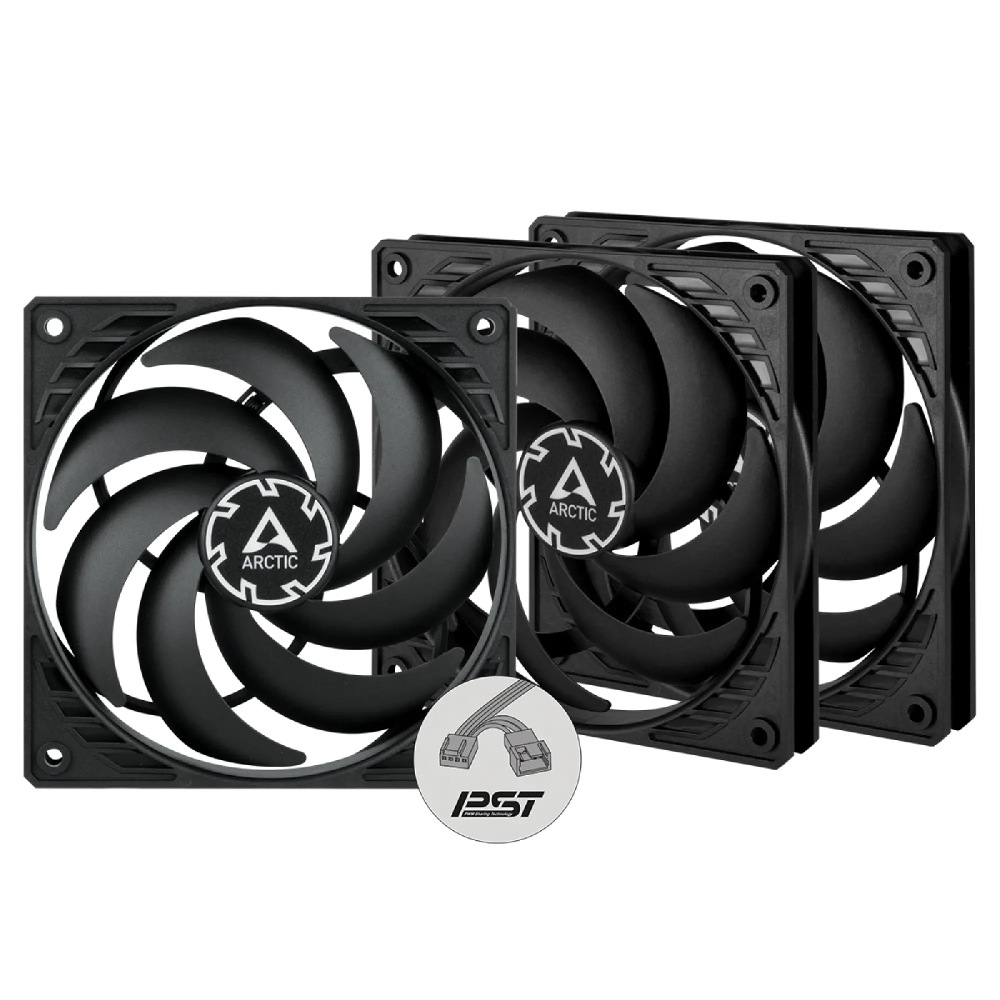 Купити Вентилятор Arctic P12 Slim PWM PST 3-Pack (ACFAN00275A) - фото 4