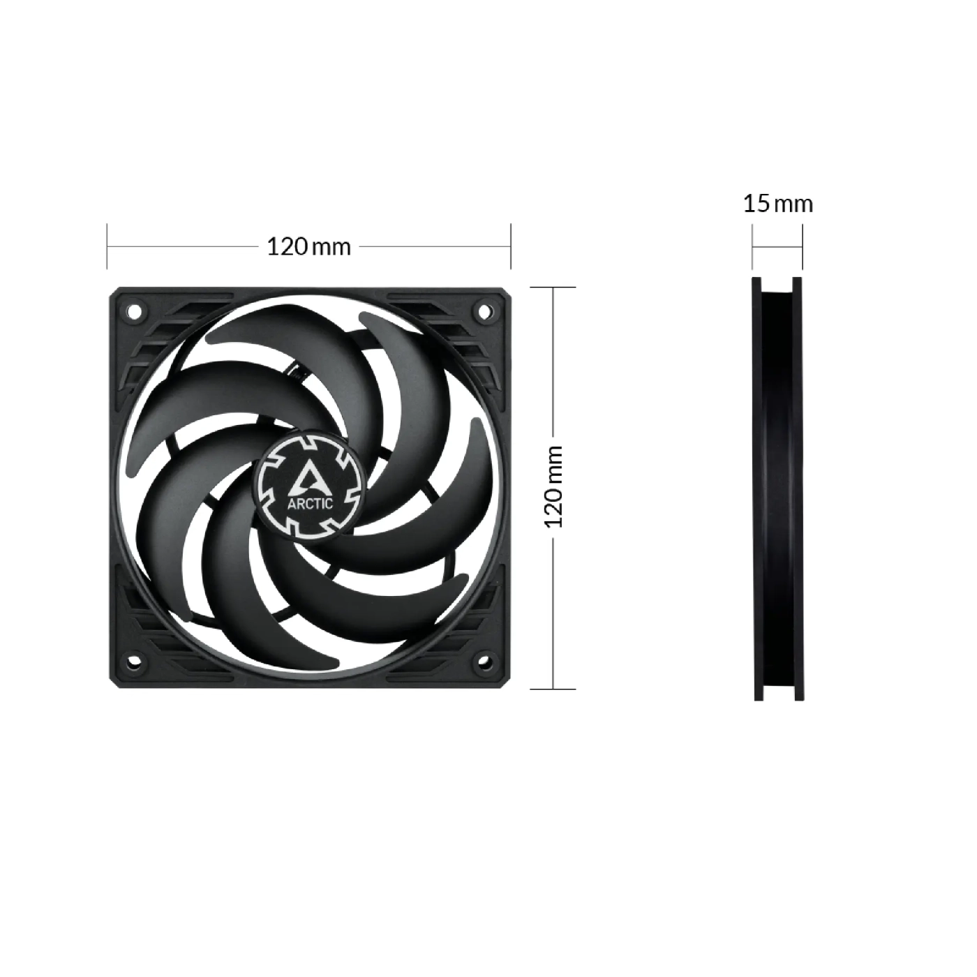 Купити Вентилятор Arctic P12 Slim PWM PST 3-Pack (ACFAN00275A) - фото 5