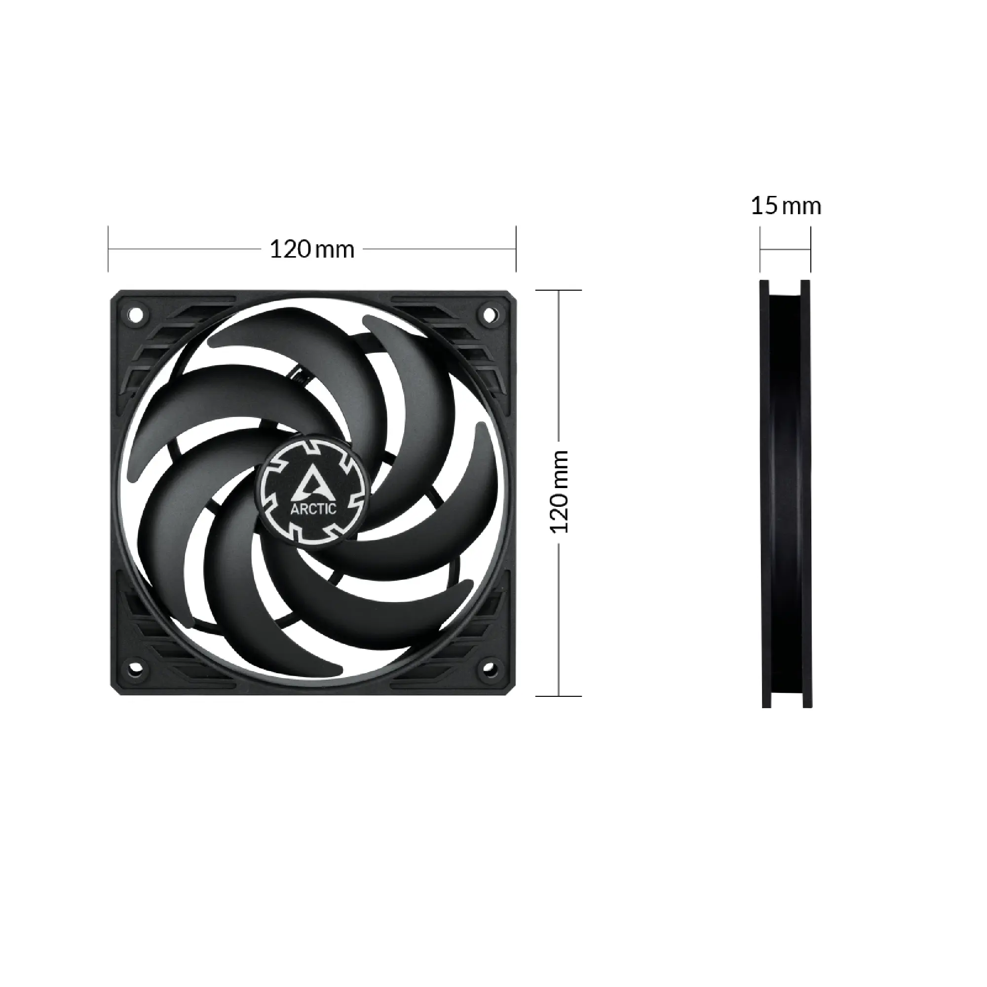 Купити Вентилятор Arctic P12 Slim PWM PST 3-Pack (ACFAN00275A) - фото 5