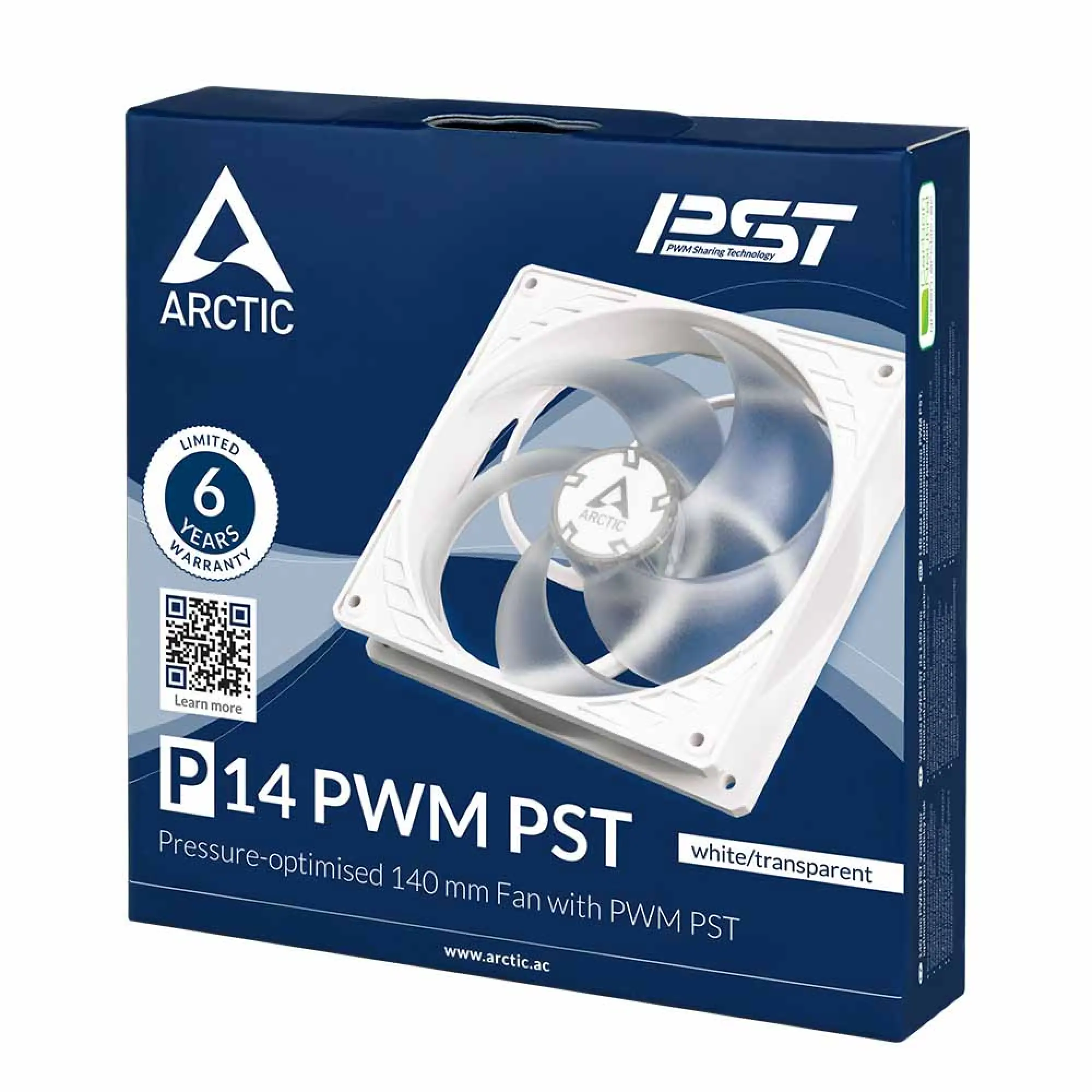 Купити Вентилятор Arctic P14 PWM PST White/Transparent (ACFAN00221A) - фото 4