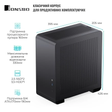 Купить Корпус JONSBO U4 Pro MESH Black - фото 2