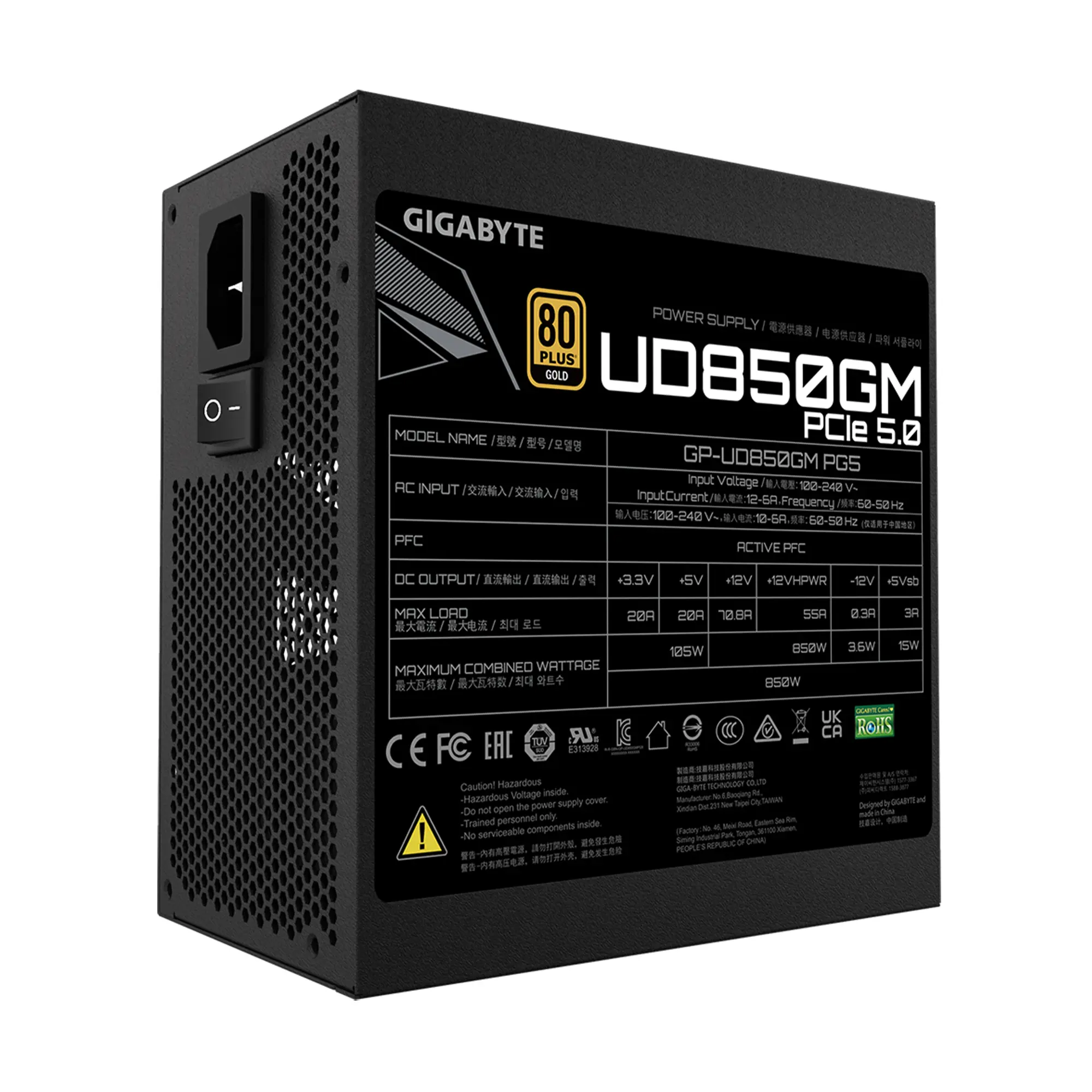 Купить Блок питания GIGABYTE GP-UD850GM PG5 - фото 5