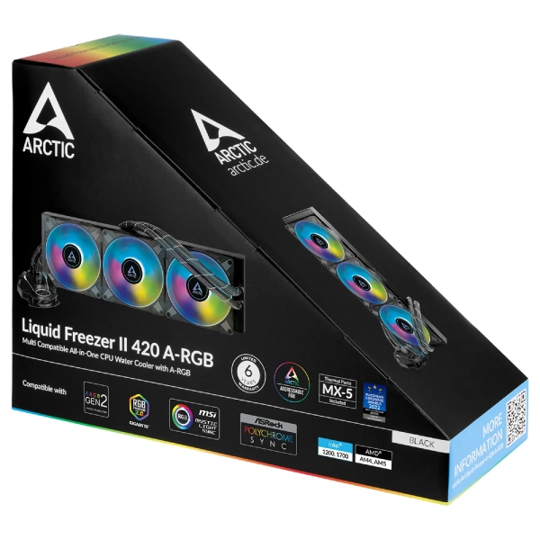 Купить Система жидкостного охлаждения Arctic Liquid Freezer II 420 A-RGB (ACFRE00109A) - фото 8