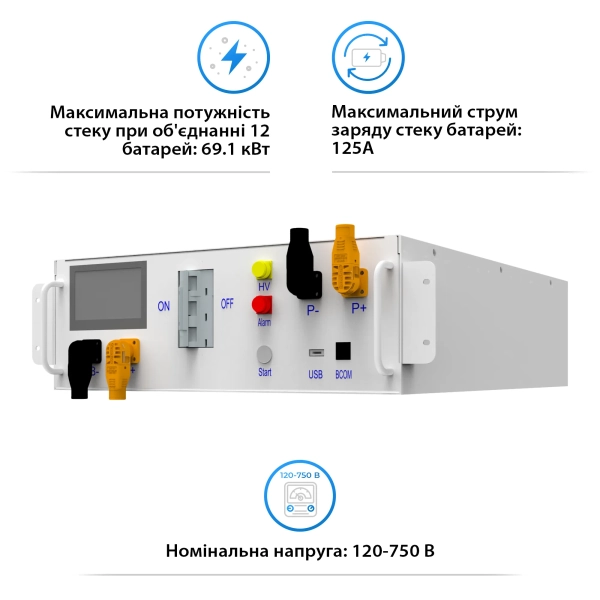 Купить BMS для батарей DEYE BOS-G 120-750Vdc 100A - фото 2