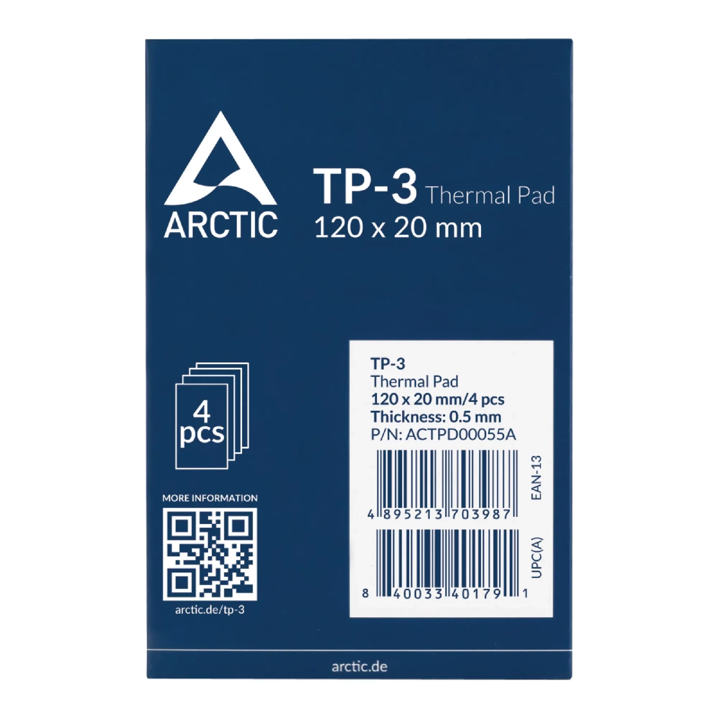 Купить Термопрокладка Arctic TP-3 120x20x0.5 4-pack (ACTPD00055A) - фото 4