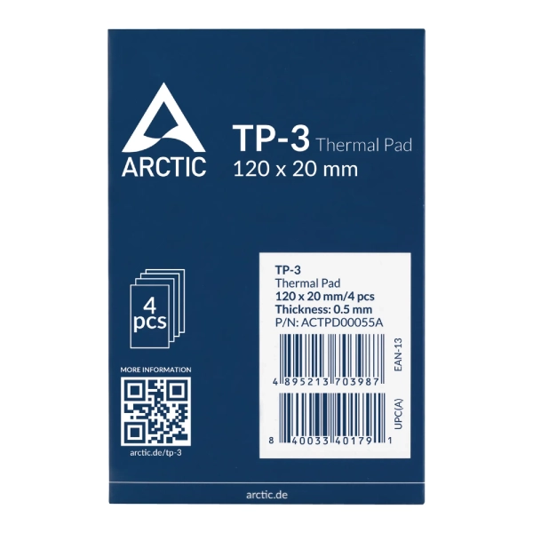 Купить Термопрокладка Arctic TP-3 120x20x0.5 4-pack (ACTPD00055A) - фото 4