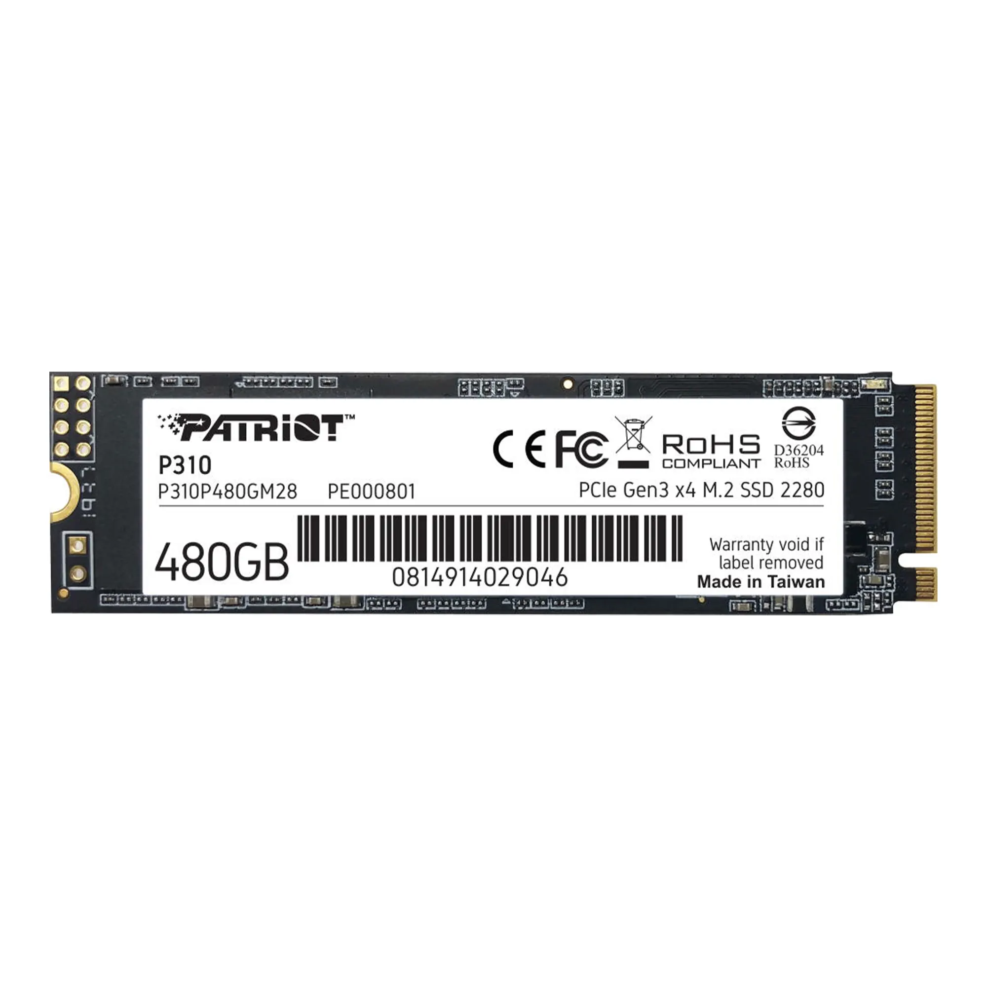Купить SSD PATRIOT P310 M.2 NVMe 480GB - фото 1