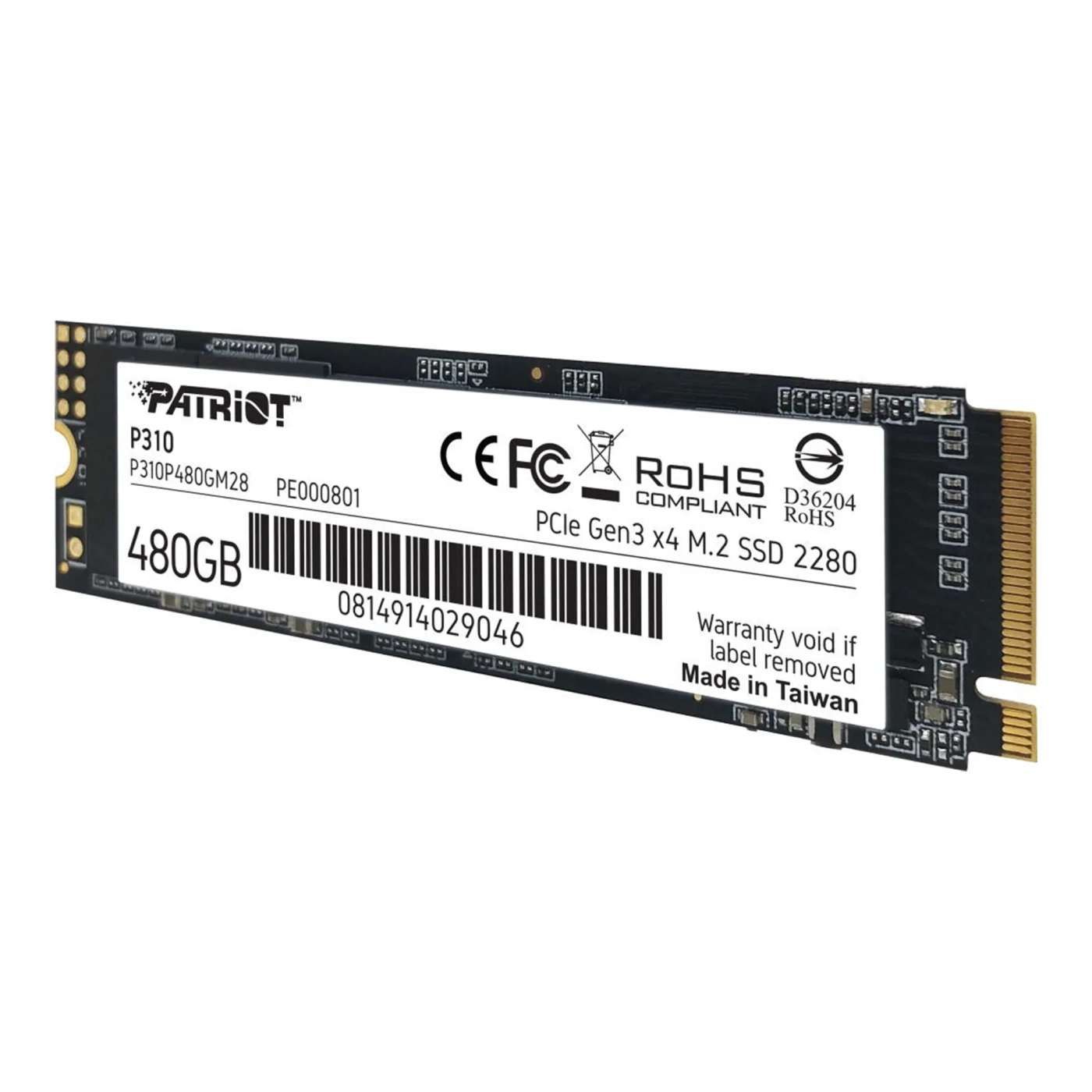 Купить SSD PATRIOT P310 M.2 NVMe 480GB - фото 2