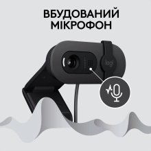 Купить Веб-камера Logitech Brio 100 FHD Graphite - фото 5