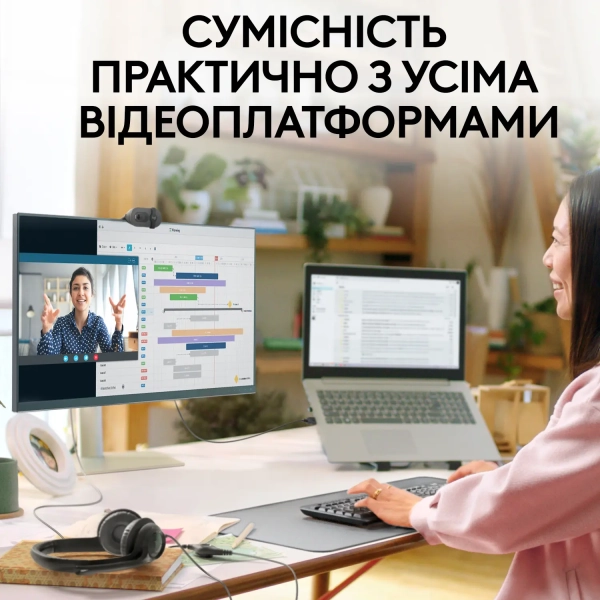 Купить Веб-камера Logitech Brio 100 FHD Graphite - фото 7