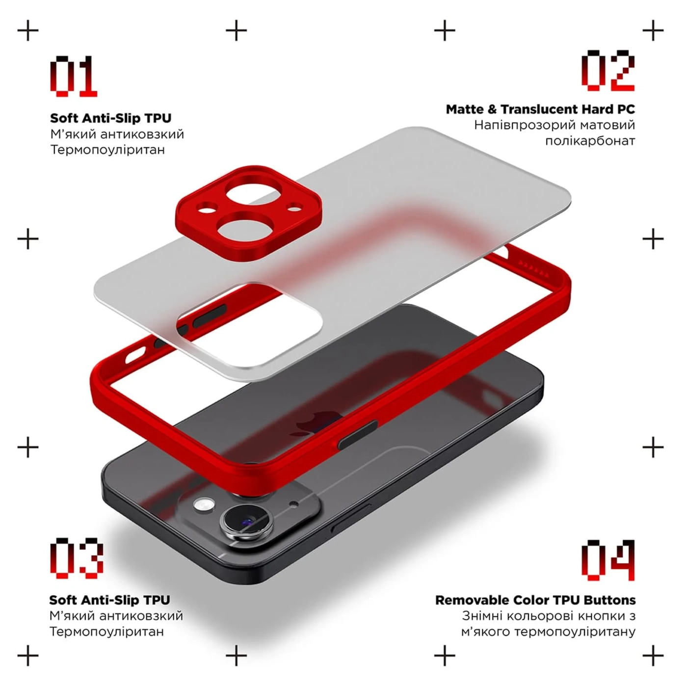 Купить Панель ArmorStandart Frosted Matte для Samsung A24 4G (A245) Red - фото 2