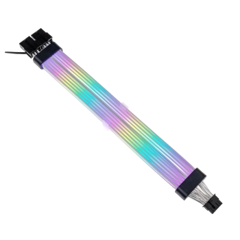 Купить Кабель для ПК Qube RGB 12+4pin to 2x8pin VGA, Black - фото 1
