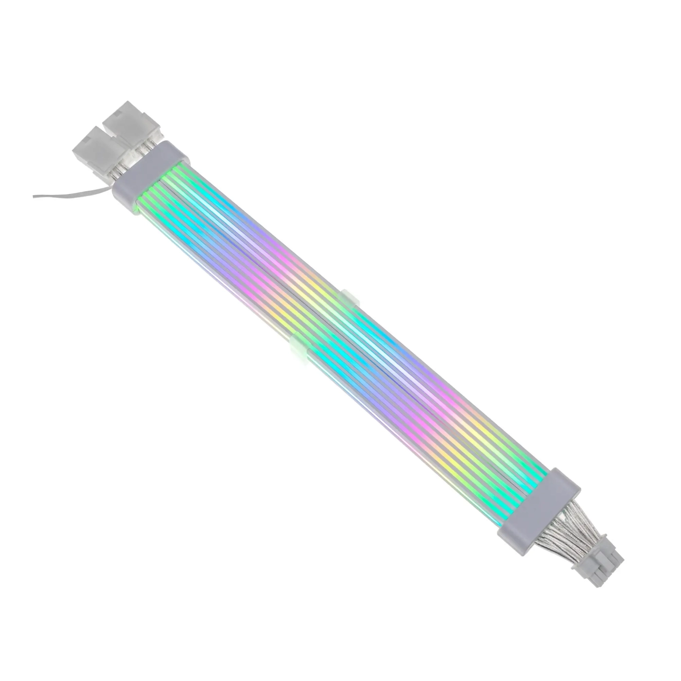 Купити Кабель для ПК Qube RGB 12+4pin to 2x8pin VGA, White - фото 1