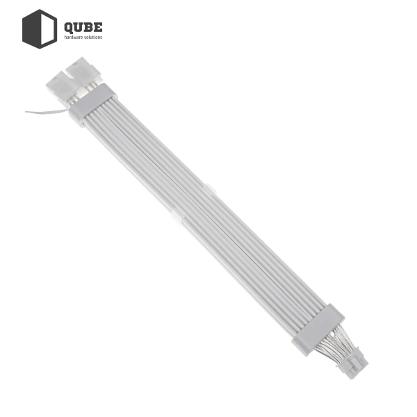 Купити Кабель для ПК Qube RGB 12+4pin to 2x8pin VGA, White - фото 7