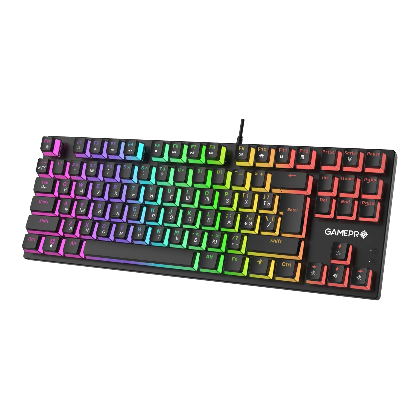 Купить Клавиатура GamePro MK80R Blue Switch RGB USB Black - фото 2