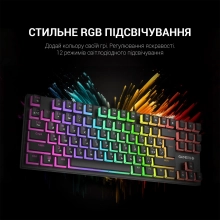 Купить Клавиатура GamePro MK80R Blue Switch RGB USB Black - фото 11