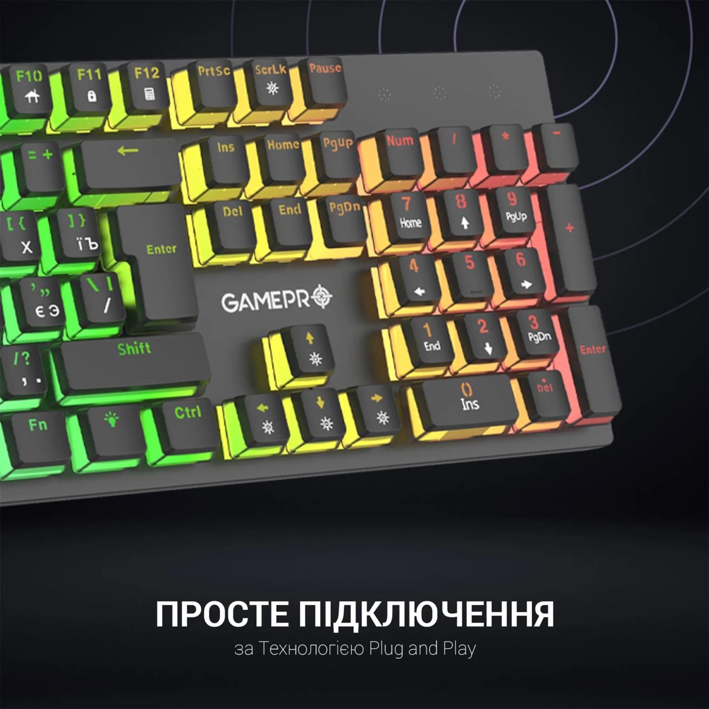 Купить Клавиатура GamePro MK85B Blue Switch RGB USB Black - фото 8