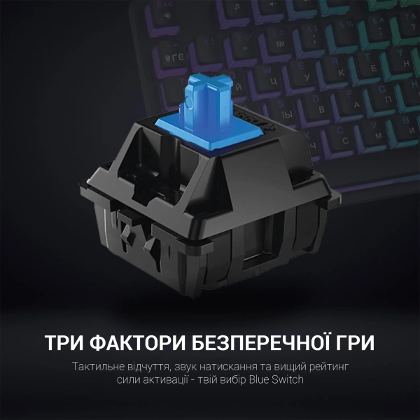 Купить Клавиатура GamePro MK85B Blue Switch RGB USB Black - фото 12