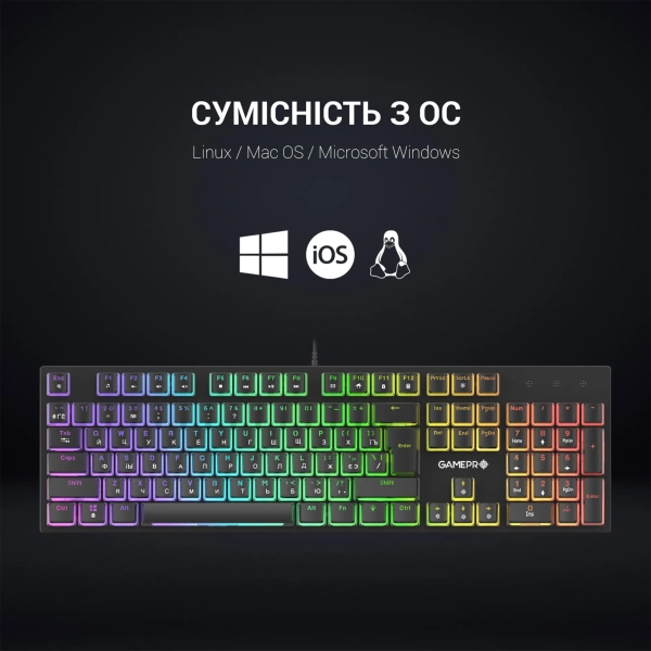 Купити Клавіатура GamePro MK85R Red Switch RGB USB Black - фото 5