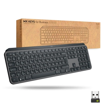 Купити Клавіатура Logitech MX Keys Advanced for Business Wireless Illuminated UA Graphite (920-010251) - фото 1