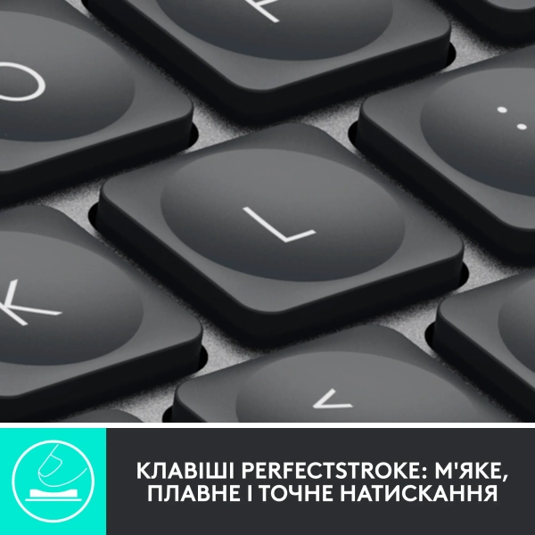Купити Клавіатура Logitech MX Keys Advanced for Business Wireless Illuminated UA Graphite (920-010251) - фото 4