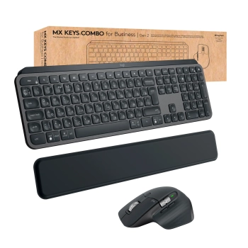 Купить Комплект клавиатура и мышка Logitech MX Keys for Business UA Graphite Gen 2 - фото 1
