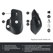 Купить Комплект клавиатура и мышка Logitech MX Keys for Business UA Graphite Gen 2 - фото 7