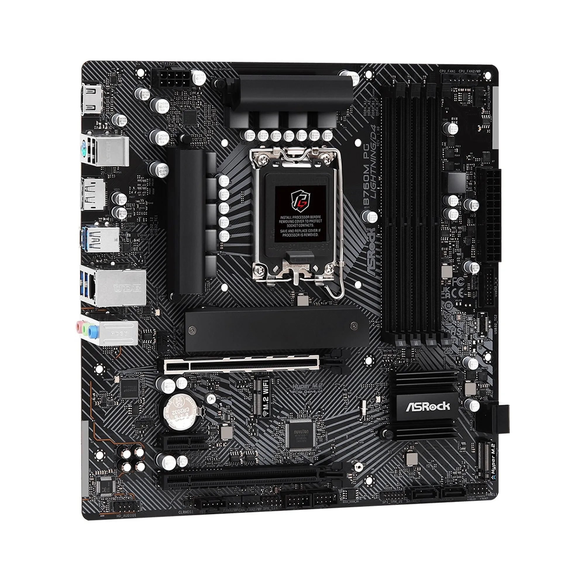 Купити Материнська плата ASRock B760M PG LIGHTNING/D4 - фото 1