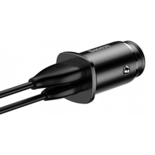 Купити Автомобільний зарядний пристрій Baseus Circular Plastic A+C 30W Black - фото 4