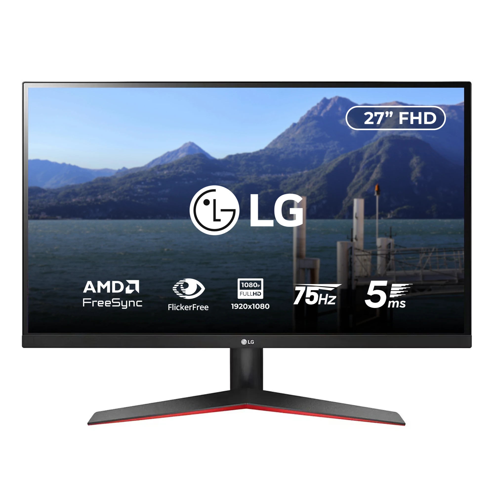 Купить Монитор 27" LG 27MP60G-B D-Sub HDMI DP Audio IPS 75Hz 1ms FreeSync (27MP60G-B) - фото 1