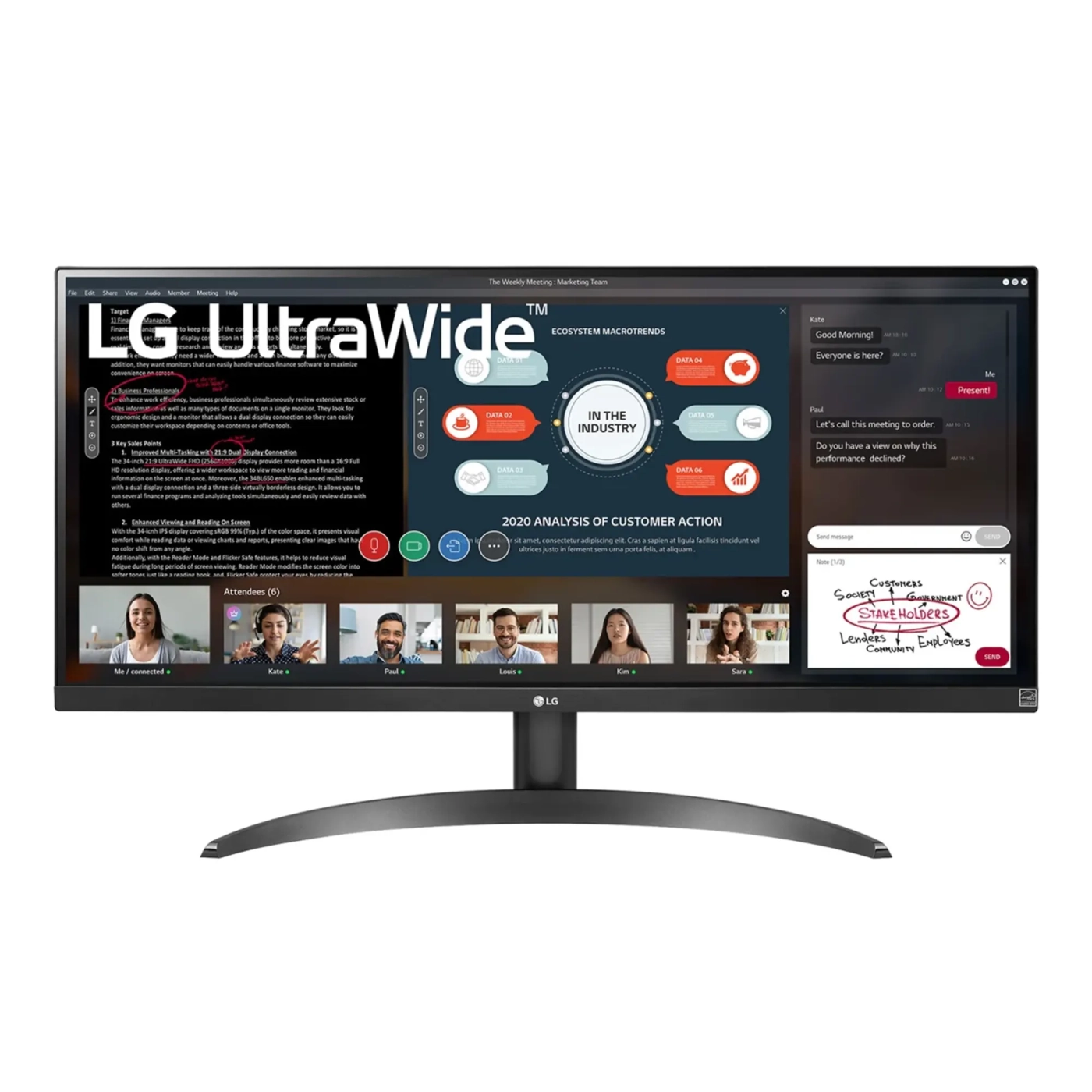 Купити Монітор 29" LG 29WP500-B 2xHDMI Audio IPS UWHD 21:9 sRGB 99% FreeSync HDR10 (29WP500-B) - фото 1