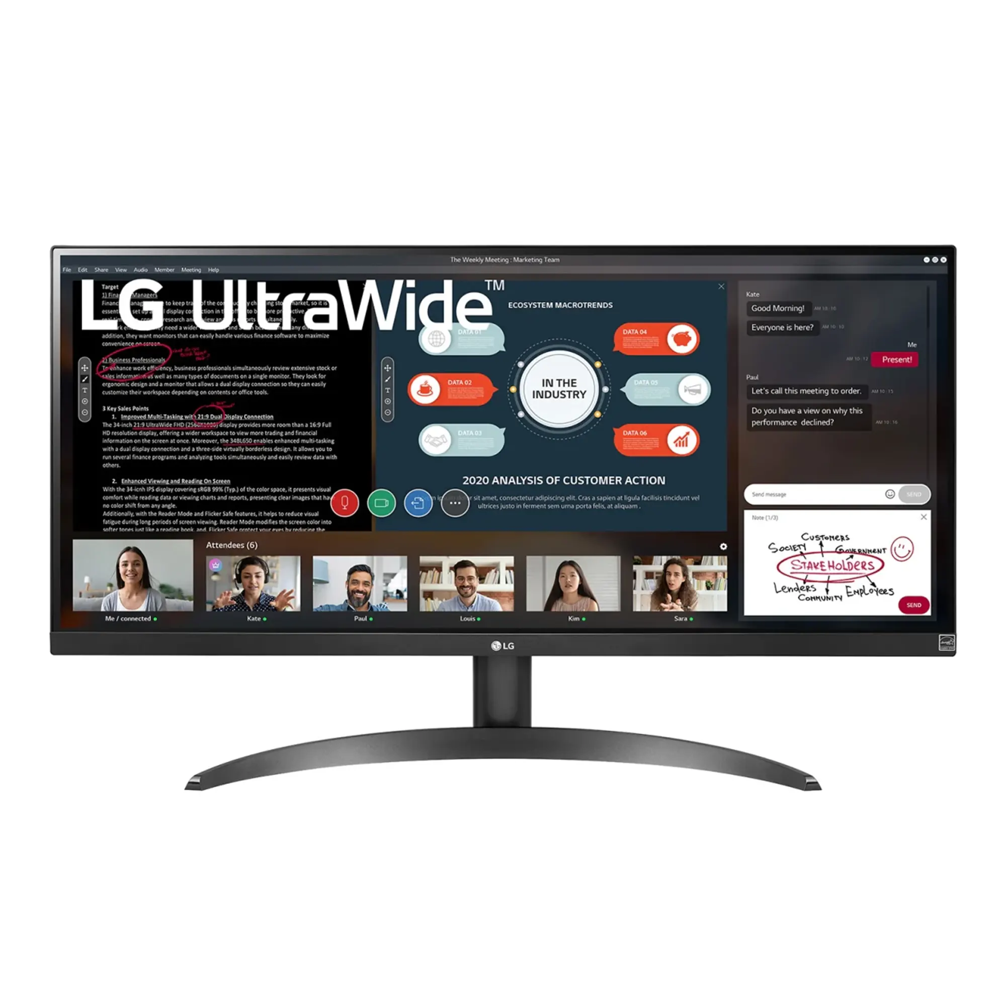 Купити Монітор 29" LG 29WP500-B 2xHDMI Audio IPS UWHD 21:9 sRGB 99% FreeSync HDR10 (29WP500-B) - фото 1